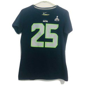 Super Bowl XLIX Seattle Seakhawks Nike Shirt #25 Richard Sherman Slim Large